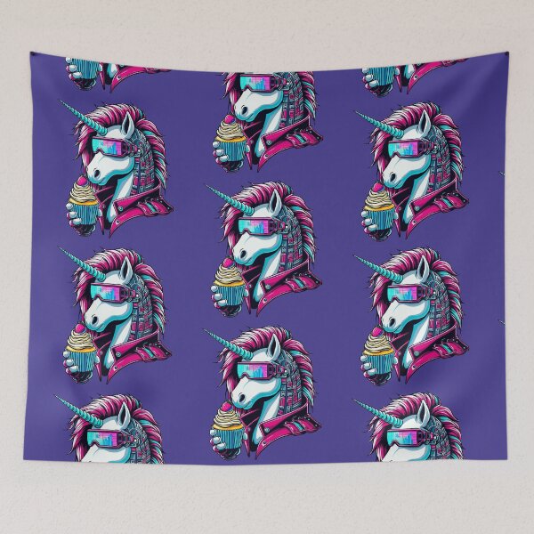 Item preview, Cyberpunk Unicorn Eating a Cupcake designed and sold by Ghost on Toast.