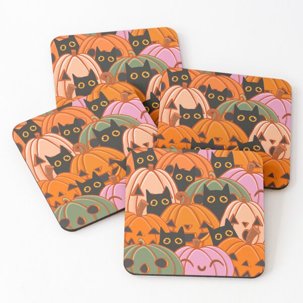 Item preview, Peek a Boo Cats in the Pumpkins designed and sold by KilkennyCat Art.