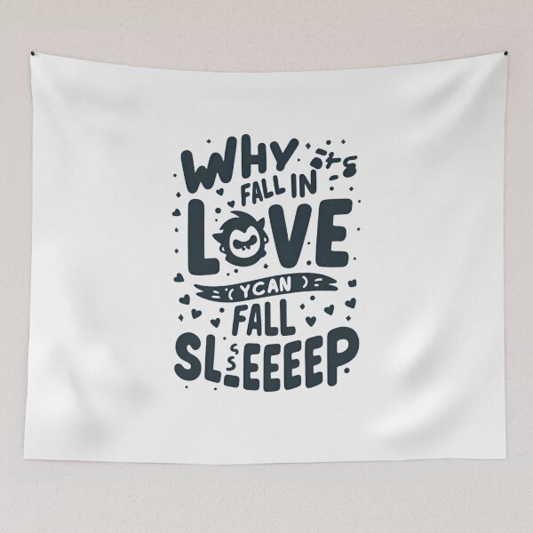 Item preview, Why Fall in Love When You Can Fall Asleep - Minimalist Typography T-Shirt designed and sold by tutoo clothes.