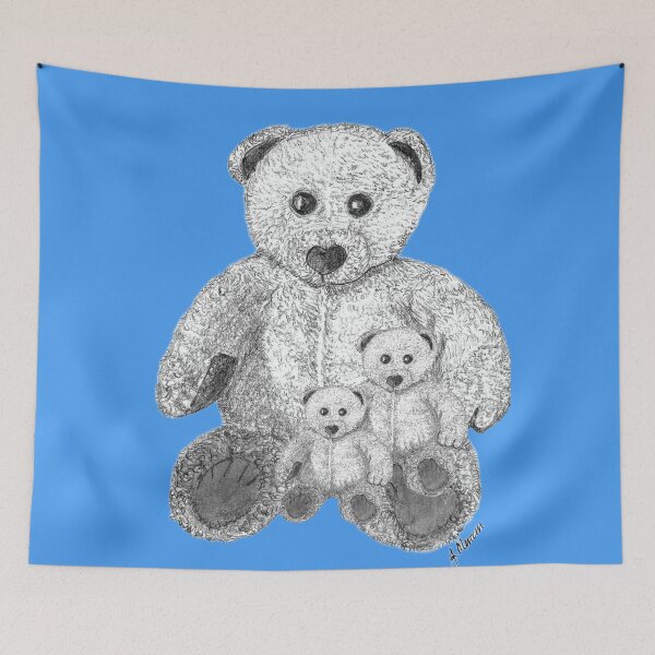 Item preview, Three Little Bears, Mummy and Babies, Teddy Bears, hand painted. designed and sold by Jennifer Morcom.
