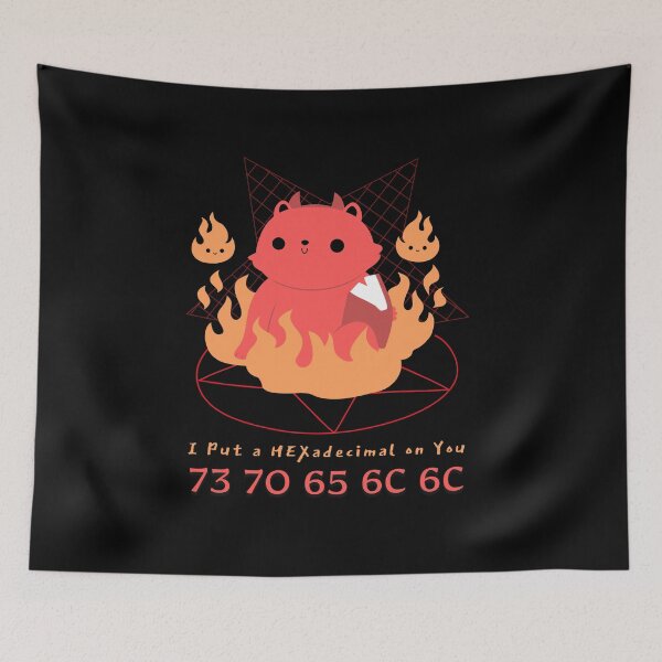Item preview, I Put a HEXadecimal on You - spell - Cute Tech Halloween designed and sold by Circle-Cats.