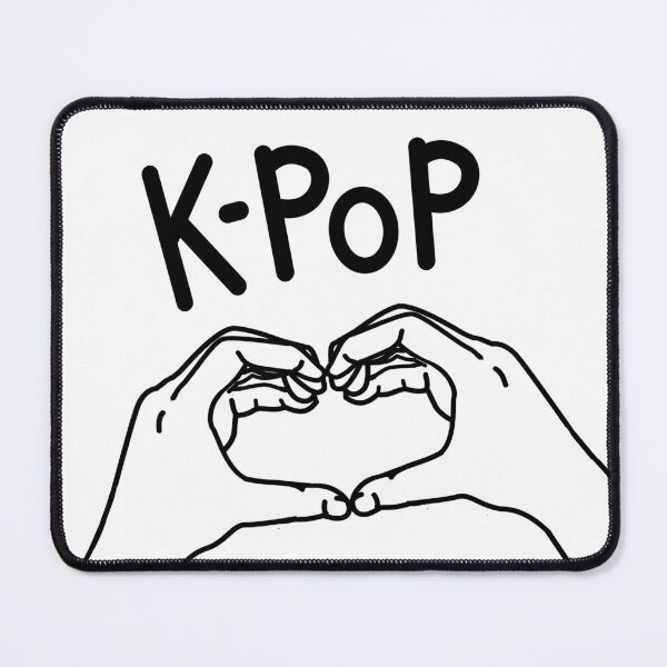 Item preview, Kpop Heart Hands, from self perspective. Black Text designed and sold by ClearAndHappy.