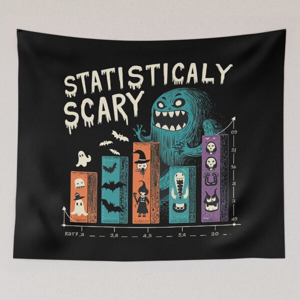 Item preview, Statistically scary, funny statistics and Halloween designed and sold by NoetherSym.