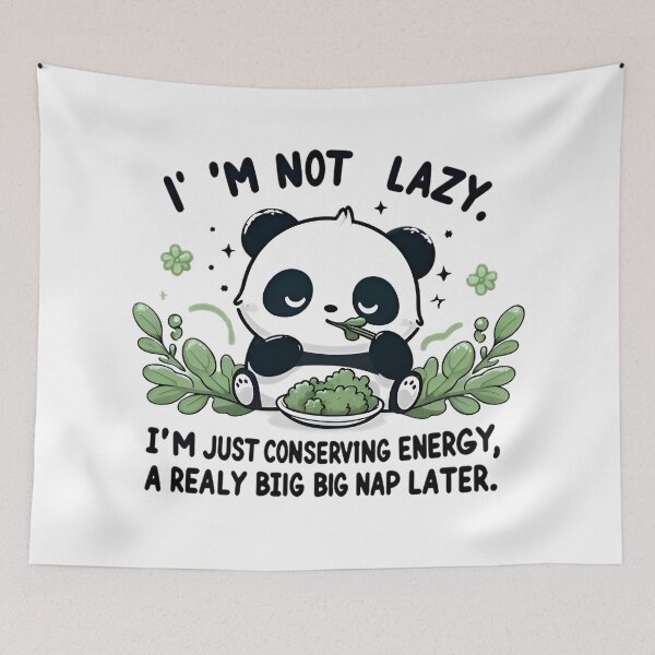 Item preview, Conserving Energy Panda - Humorous Apparel Design designed and sold by tutoo clothes.