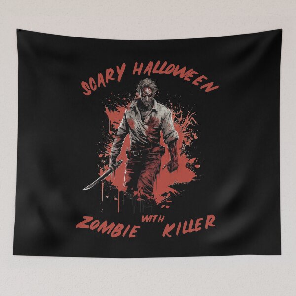 Item preview, Scary Halloween with Zombie Killer designed and sold by TeeTemptation.