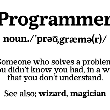 Artwork thumbnail, Definition Programmer Meaning - Computer Science & Coding by ScienceCorner