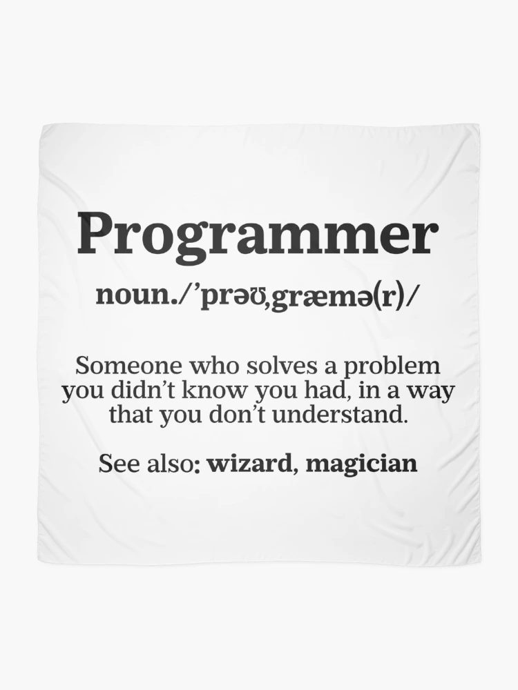 Thumbnail 2 of 3, Scarf, Definition Programmer Meaning - Computer Science & Coding designed and sold by ScienceCorner.
