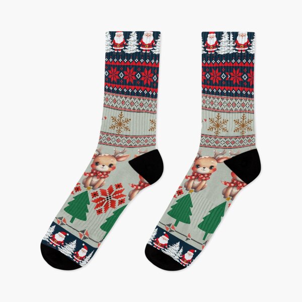 Item preview, ChristmasPatterns for Socks & Shirts" designed and sold by Playful Strokes pom@pom.