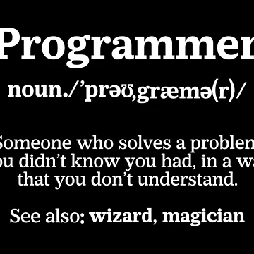Artwork thumbnail, Definition Programmer Meaning - Computer Science & Coding by ScienceCorner