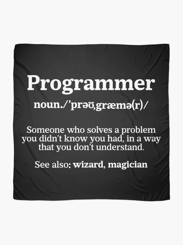 Thumbnail 2 of 3, Scarf, Definition Programmer Meaning - Computer Science & Coding designed and sold by ScienceCorner.