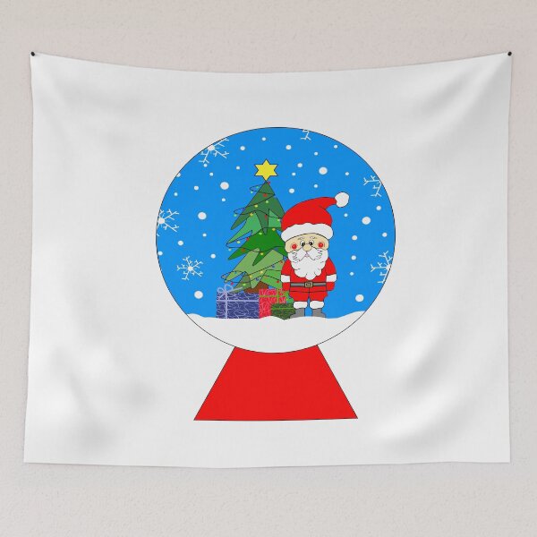 Item preview, Merry Christmas - Santa Snow Globe designed and sold by Sartoris Art.