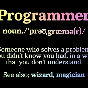 Artwork thumbnail, Definition Programmer Meaning - Computer Science & Coding by ScienceCorner