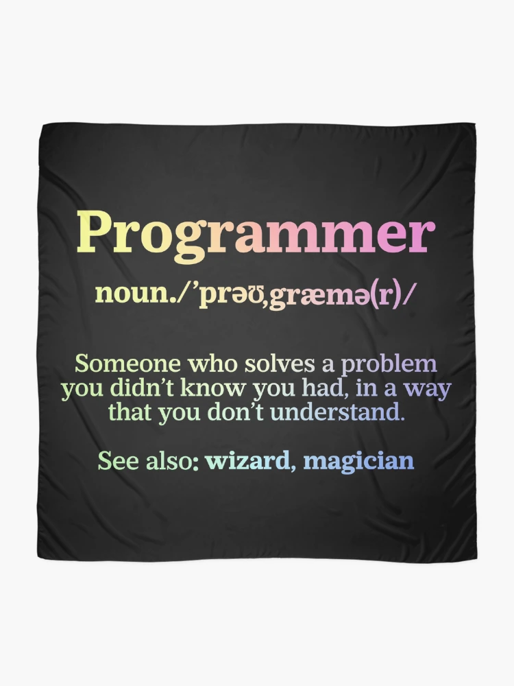 Thumbnail 2 of 3, Scarf, Definition Programmer Meaning - Computer Science & Coding designed and sold by ScienceCorner.