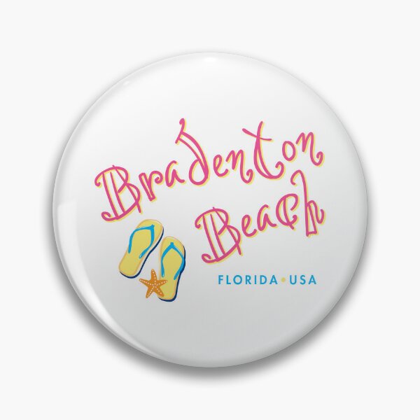 Item preview, Bradenton Beach Florida Tropical Typographic Design designed and sold by Futurebeachbum.