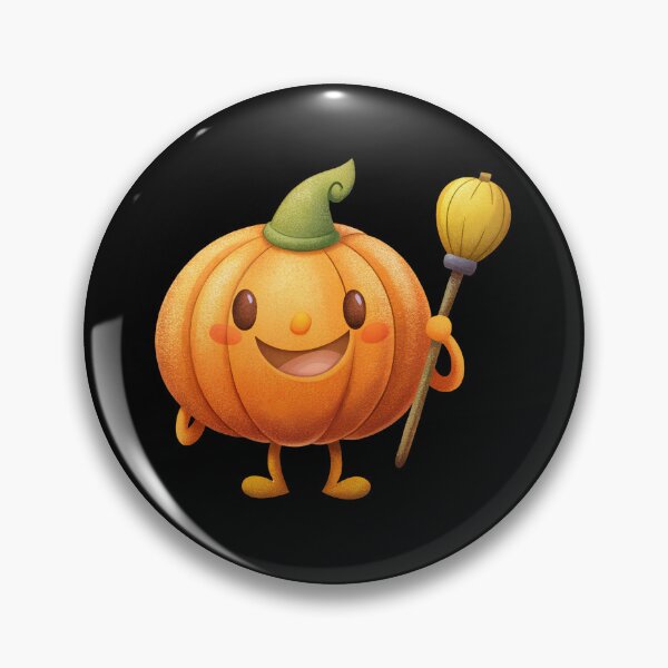 Item preview, Cute Pumpkin with Broomstick  designed and sold by Itsheartshop.