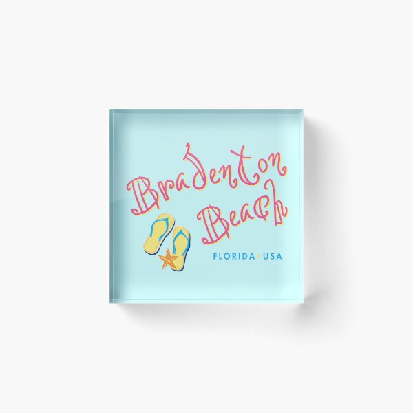 Item preview, Bradenton Beach Florida Tropical Typographic Design designed and sold by Futurebeachbum.