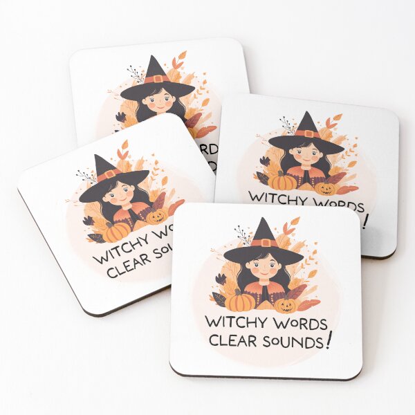 Item preview, Witchy Words Clear Sounds – Halloween Speech Therapy Design designed and sold by SmartPatterns.