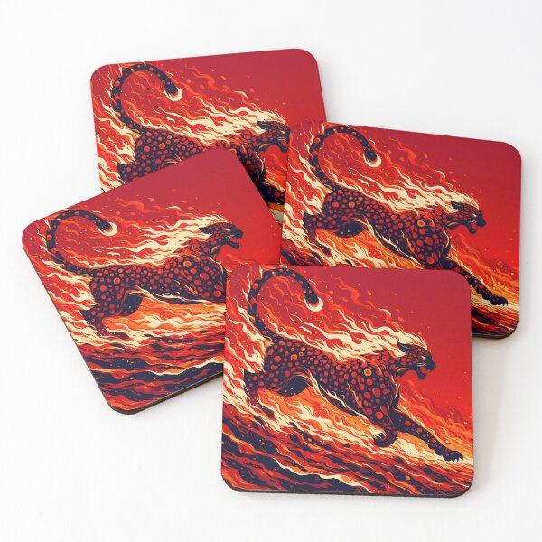 Item preview, Lava Fire Leopard, Ai Generated Art  designed and sold by ACC .