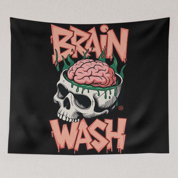 Item preview, Brain Wash - Comic Style, Scary Things designed and sold by HIGUMAX.