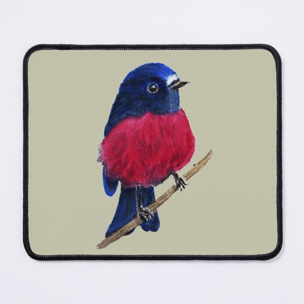 Item preview, Pink Robin artwork on yellow background designed and sold by Jennifer Morcom.