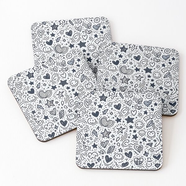Item preview, Playful Doodle Heart Pattern designed and sold by JavisSRDesign.