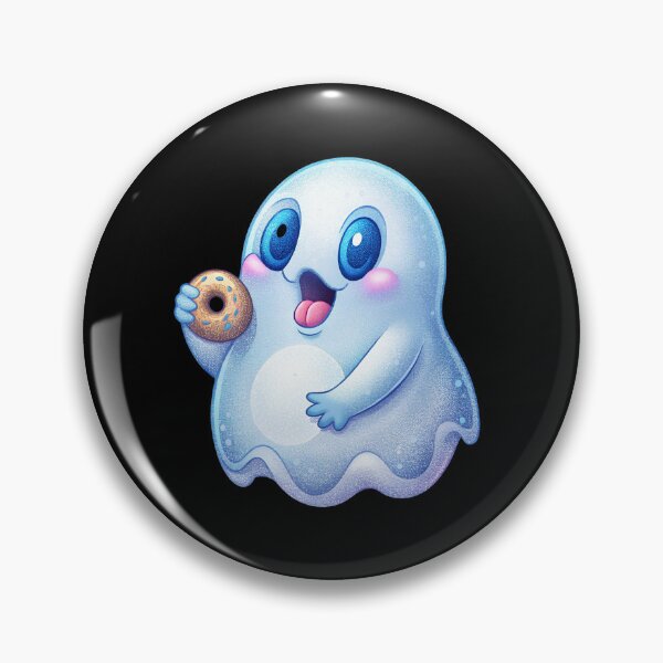 Item preview, Kawaii Ghost Enjoying a Donut designed and sold by Itsheartshop.
