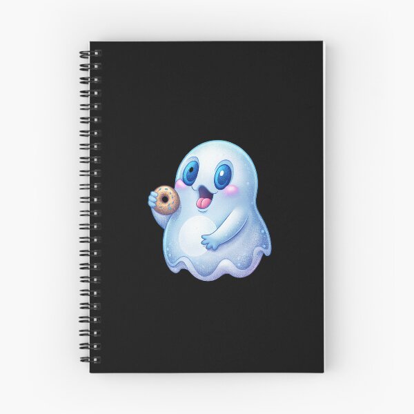 Item preview, Kawaii Ghost Enjoying a Donut designed and sold by Itsheartshop.
