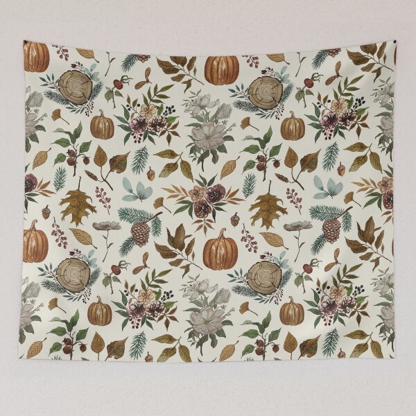 Item preview, Pumpkins, Flowers & Fall Foliage designed and sold by Lauren Ullrich.