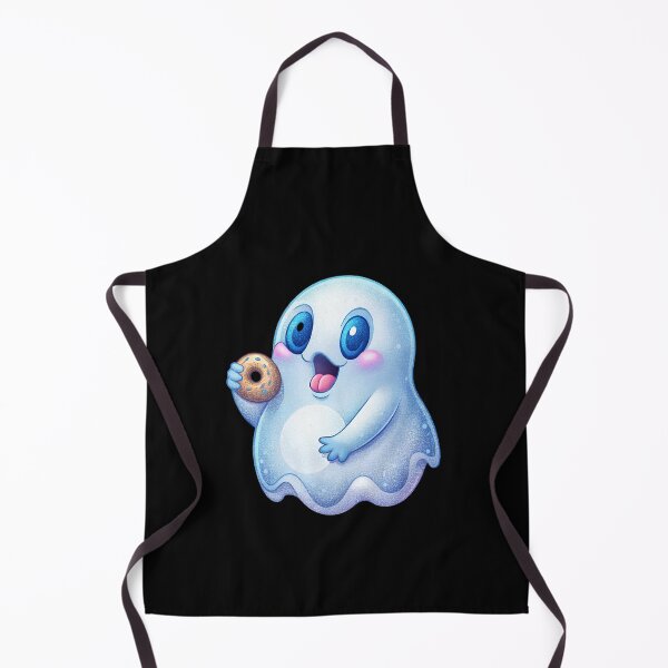 Item preview, Kawaii Ghost Enjoying a Donut designed and sold by Itsheartshop.