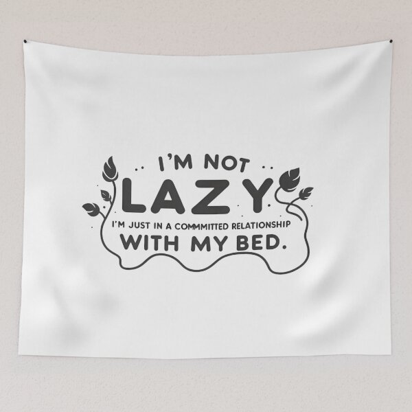 Item preview, Witty ‘Committed Relationship with My Bed’ designed and sold by tutoo clothes.