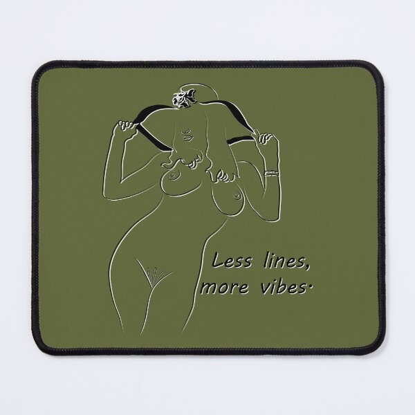 Item preview, A minimalist artistic portrayal of a nude woman under a wide-brimmed hat featuring a playful motto designed and sold by Ihor Ivanov.