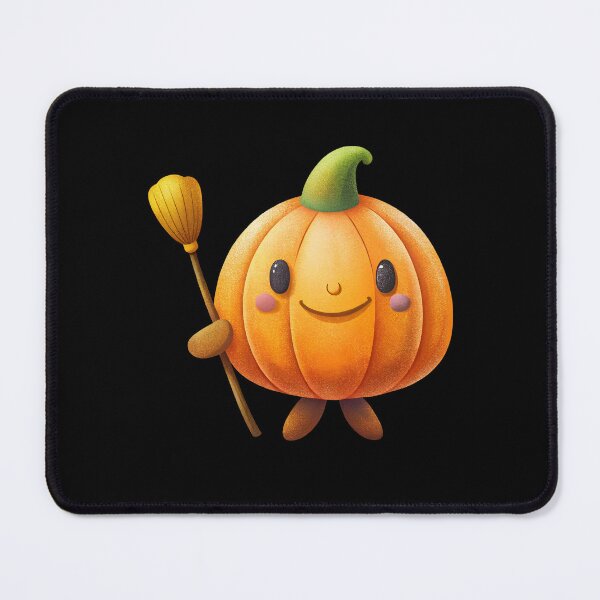 Item preview, Kawaii Pumpkin with Broomstick designed and sold by Itsheartshop.