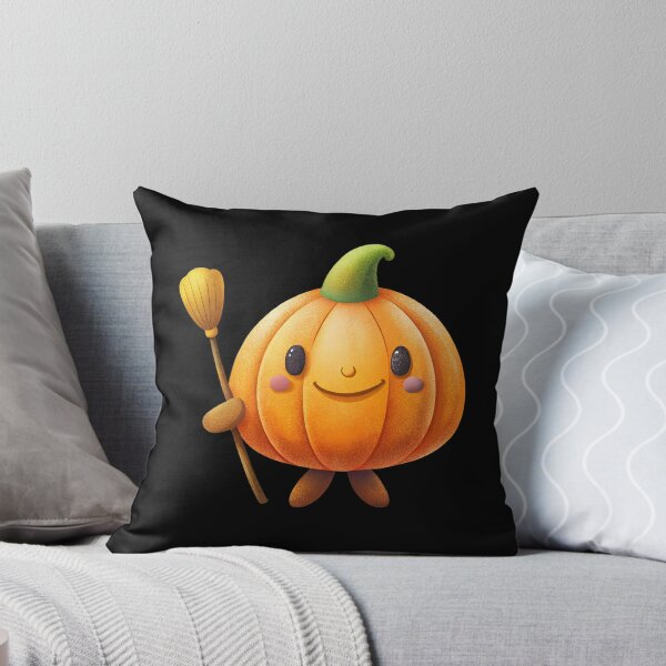 Item preview, Kawaii Pumpkin with Broomstick  designed and sold by Itsheartshop.
