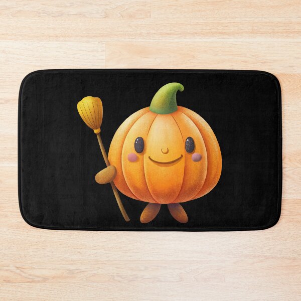 Item preview, Kawaii Pumpkin with Broomstick  designed and sold by Itsheartshop.