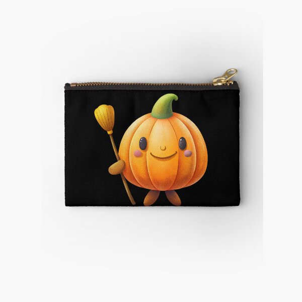 Item preview, Kawaii Pumpkin with Broomstick  designed and sold by Itsheartshop.
