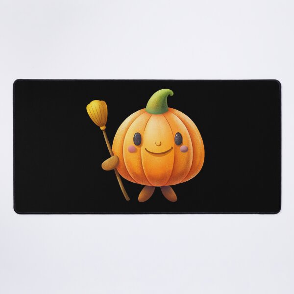 Item preview, Kawaii Pumpkin with Broomstick designed and sold by Itsheartshop.