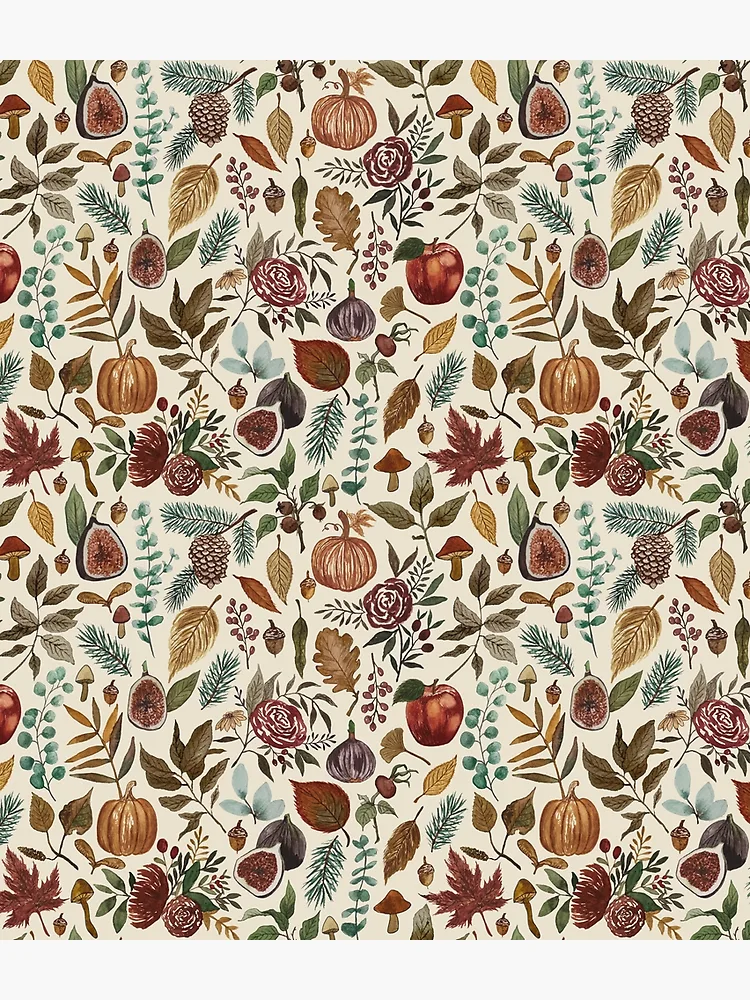 Thumbnail 3 of 3, Backpack, Fall Forest Pattern designed and sold by Lauren Ullrich.