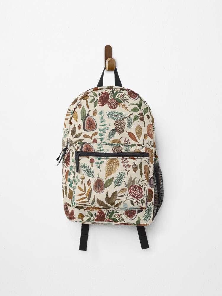 Thumbnail 1 of 3, Backpack, Fall Forest Pattern designed and sold by Laurenullrich.