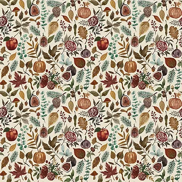 Artwork thumbnail, Fall Forest Pattern by Lauren Ullrich