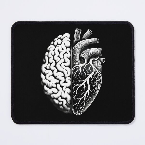 Item preview, Brain and Heart Duality Illustration designed and sold by ZetaDream.
