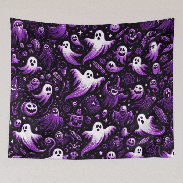 Item preview, Flying Ghosts Spooky Pattern designed and sold by Simplybe1.