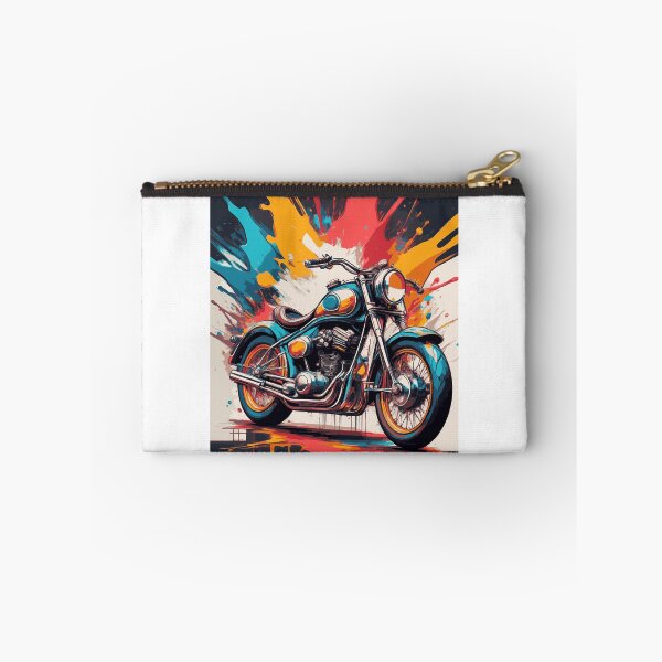Item preview, Vintage motorcycle with color explosion designed and sold by BysonDesigns.