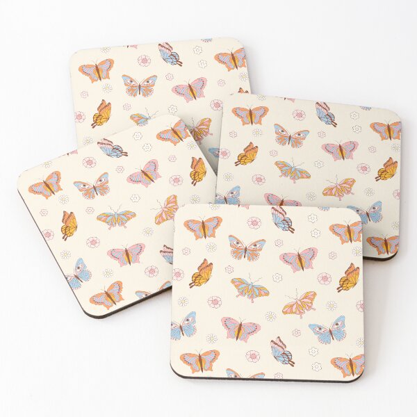 Item preview, Retro butterfly repeating pattern, 70s aesthetic, 70s colours  designed and sold by CEB1700.