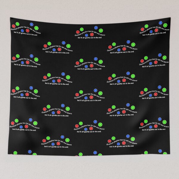 Item preview, Quantum physics has its ups and downs, funny quark designed and sold by TalesOfScience.
