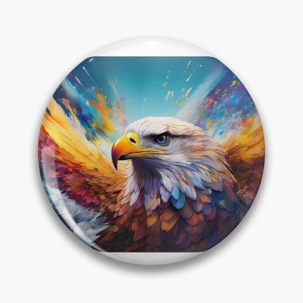 Item preview, Flying eagle with vibrant splashes of color designed and sold by BysonDesigns.