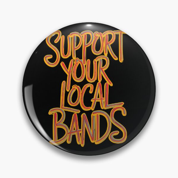 Item preview, "Support Your Local Bands" Handwritten Calligraphy designed and sold by paulo silveira.