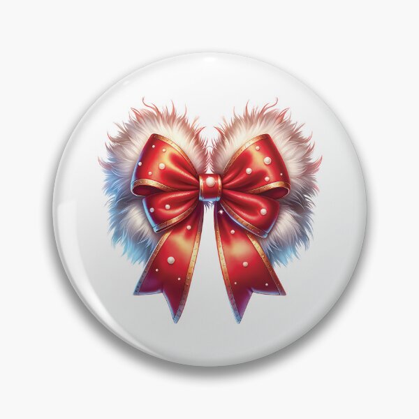 Item preview, Adorable Fluffy Red Christmas Bow designed and sold by DesignRealmX.