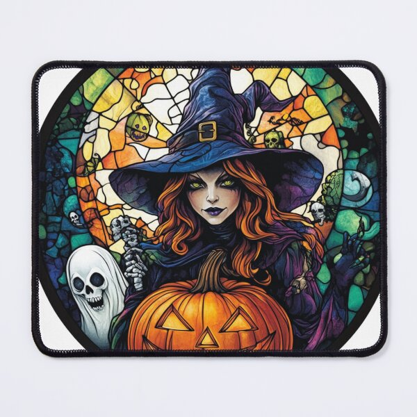 Item preview, Halloween stained glass witch designed and sold by Proteinmalac.