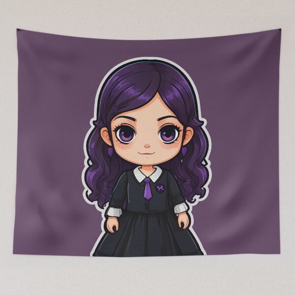 Item preview, Chibi Girl Purple Hair Student designed and sold by MadnessEnvelope.
