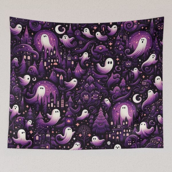 Item preview, Purple Spooky Halloween Pattern designed and sold by Simplybe1.